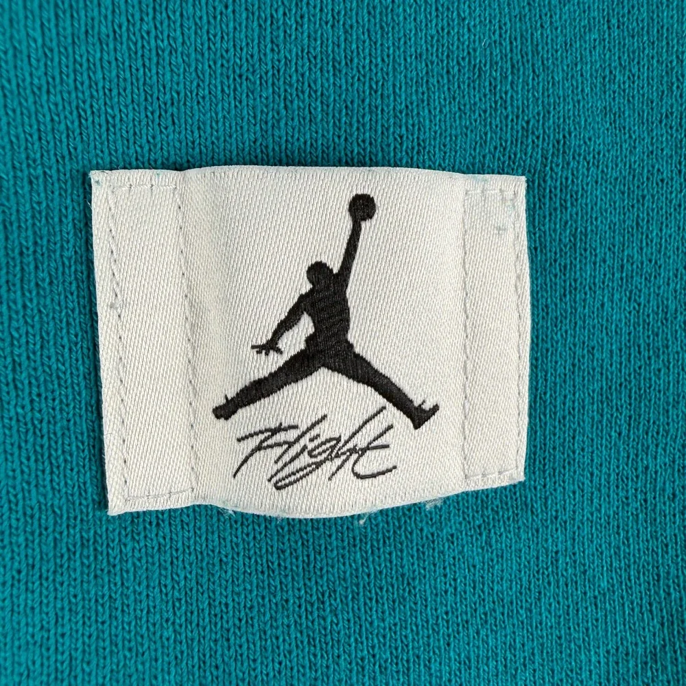 Jordan Flight Essentials Sweatshirt Men XS Teal Crewneck Pullover Jumpman Fleece